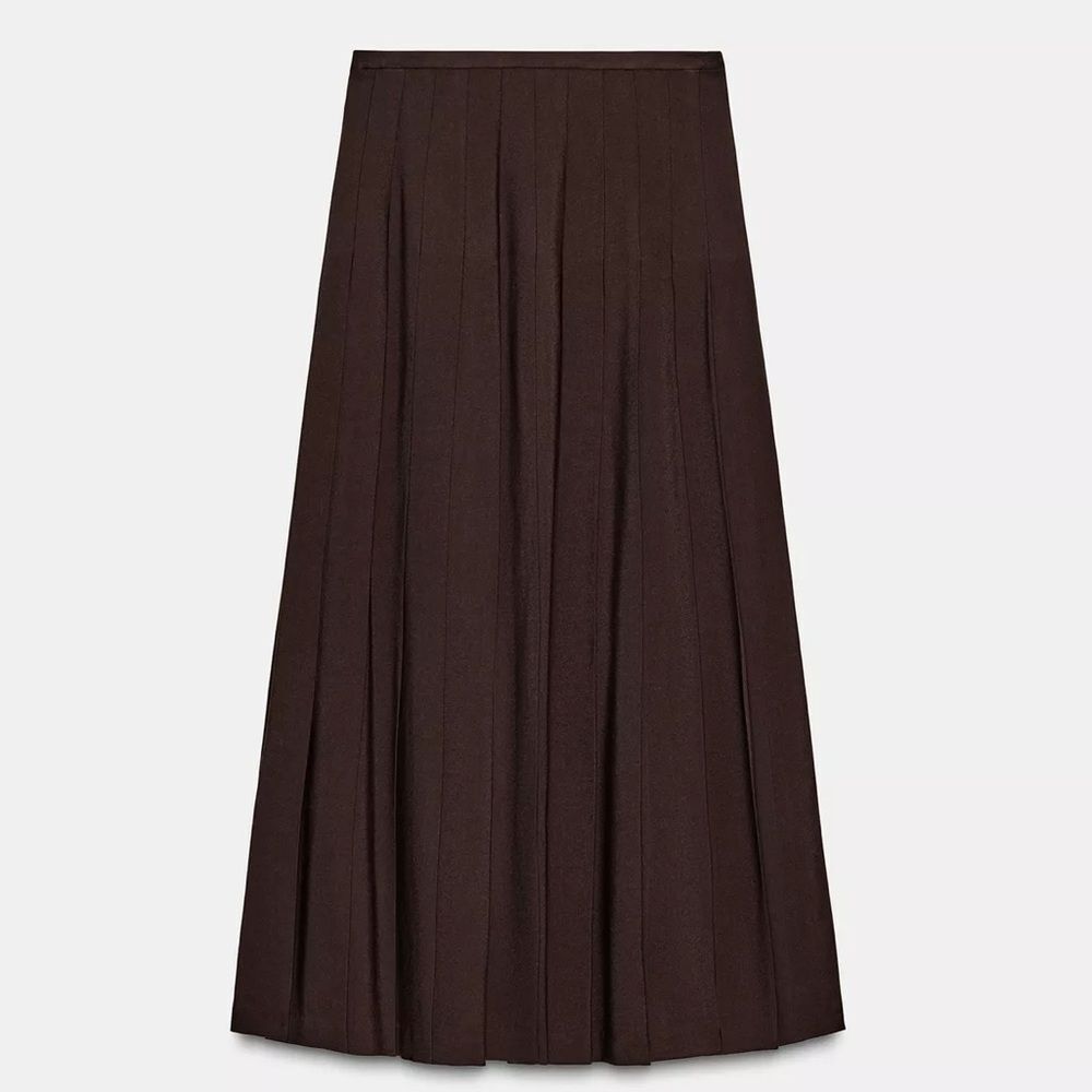 ZARA ZW COLLECTION LONG BOX PLEAT SKIRT - Picture 3 of 9